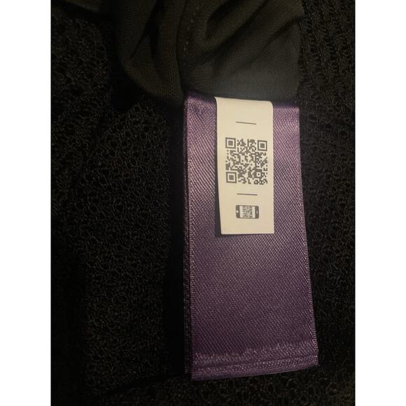 Ralph Lauren Collection Purple Label Pointelle Midi Dress Black Long Sleeve Midi - Picture 7 of 10